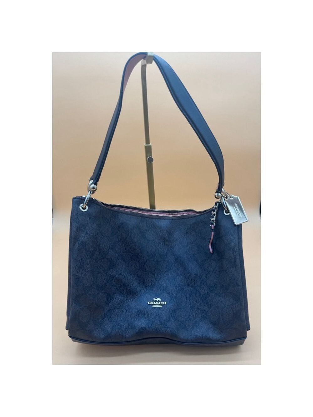 Coach Crossbody Brown & Pink Signature Shoulder Bag Medium